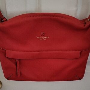 kate spade Red Pebbled Leather Shoulder Bag